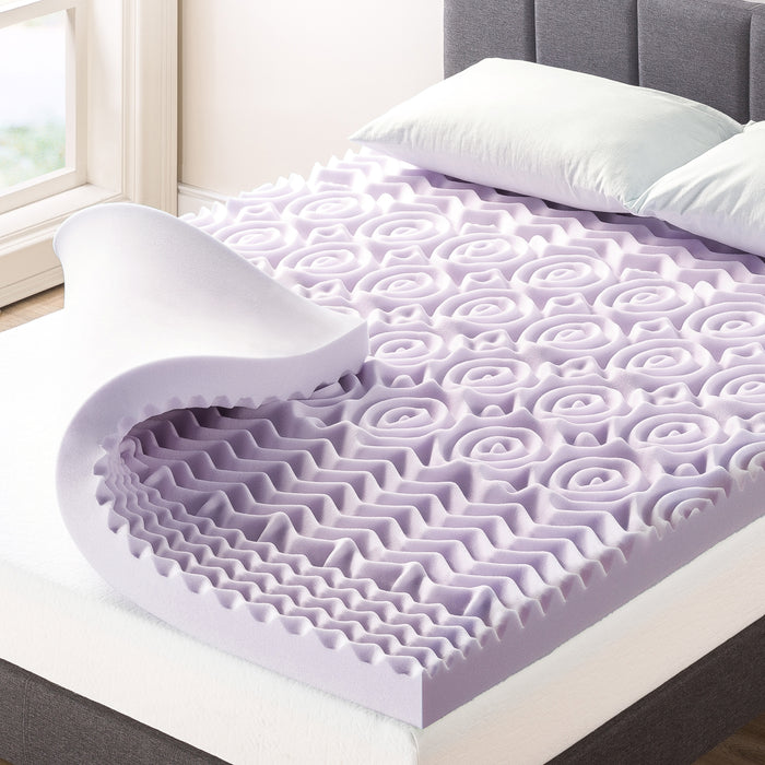 5-Zone Memory Foam Topper with Lavender Infusion - Best Price Mattress
