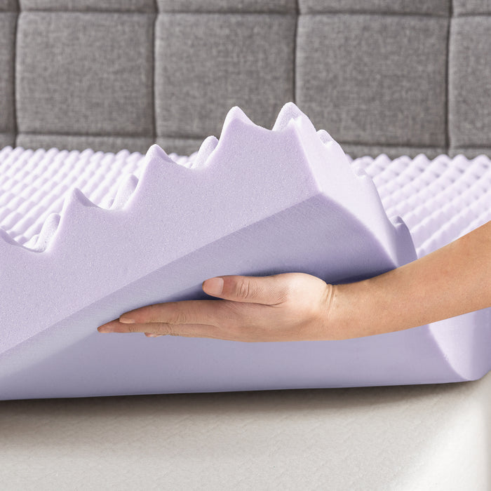 Egg Crate Memory Foam Topper with Lavender Infusion - Best Price Mattress