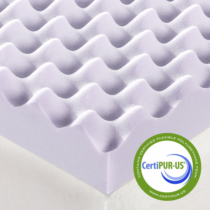 Egg Crate Memory Foam Topper with Lavender Infusion - Best Price Mattress