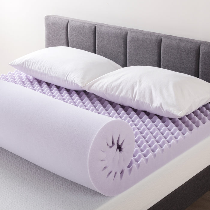 Egg Crate Memory Foam Topper with Lavender Infusion - Best Price Mattress