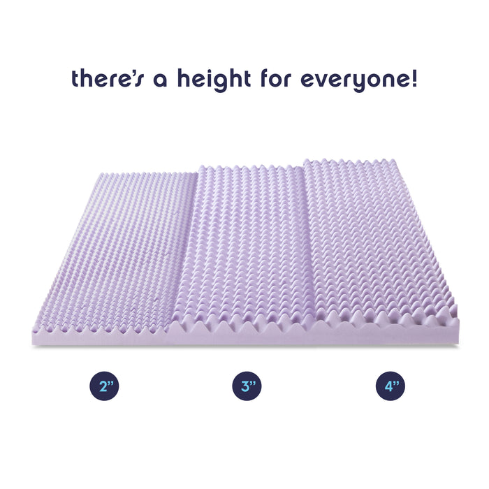 Egg Crate Memory Foam Topper with Lavender Infusion - Best Price Mattress