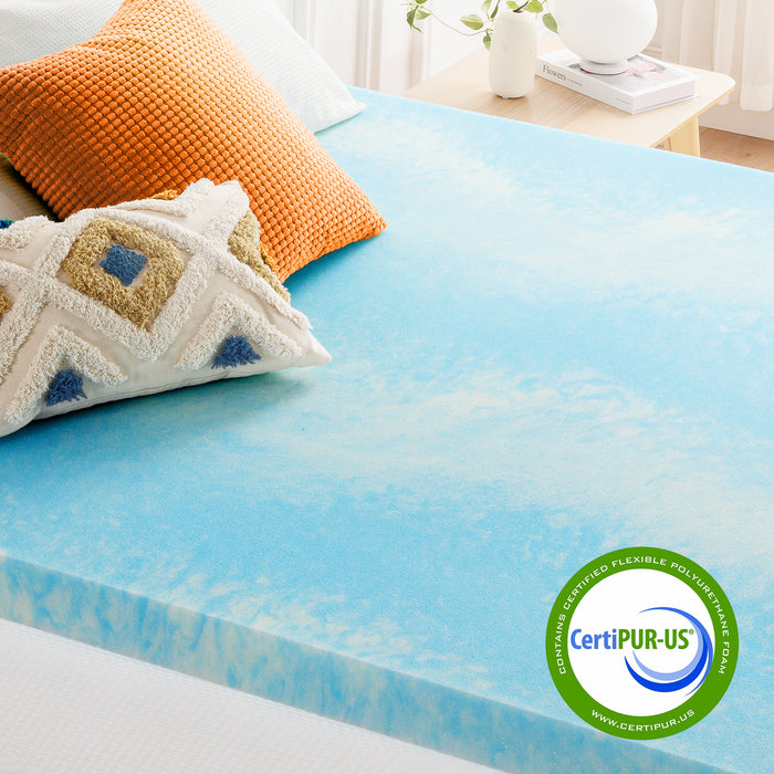 Aero Breeze Swirl Gel Memory Foam Topper - Best Price Mattress