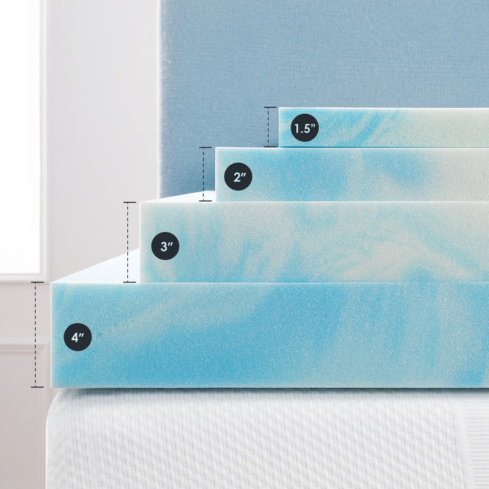 Aero Breeze Swirl Gel Memory Foam Topper - Best Price Mattress