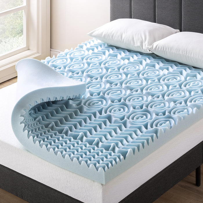 4" 5-Zone Memory Foam Topper with Infusion - bpmatt