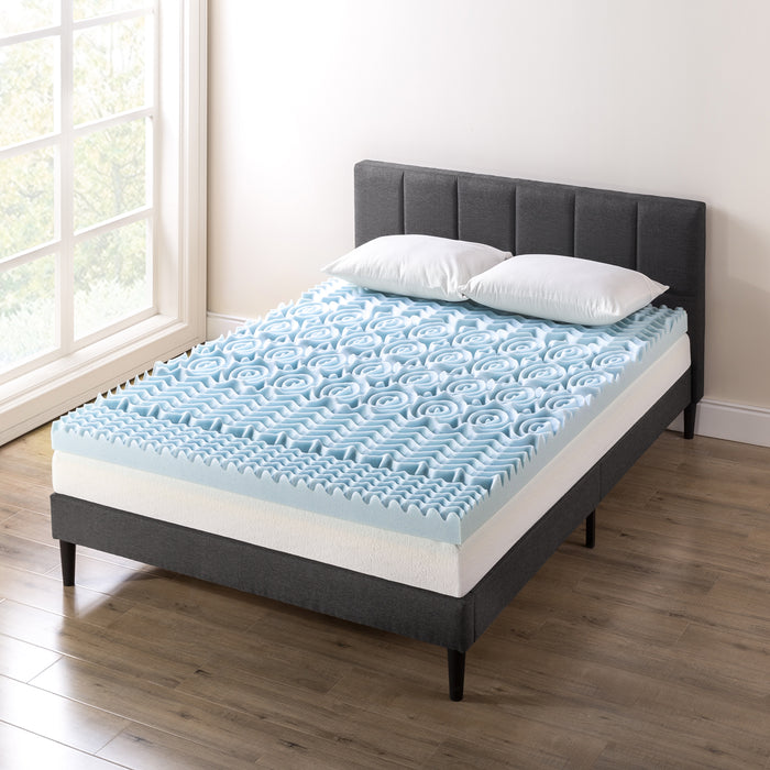 4" 5-Zone Memory Foam Topper with Infusion - bpmatt