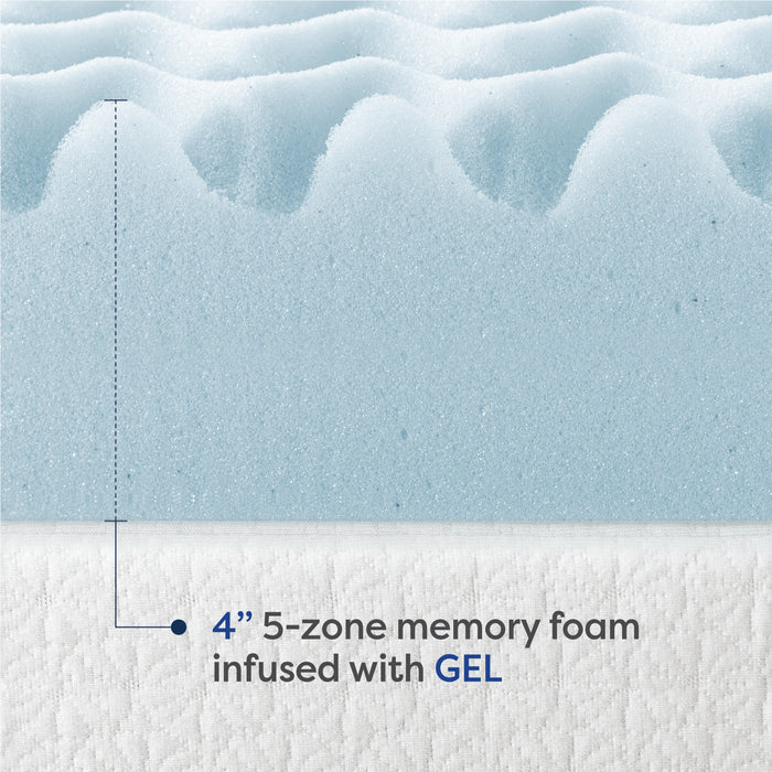 4" 5-Zone Memory Foam Topper with Infusion - bpmatt