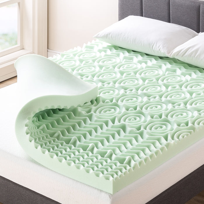 4" 5-Zone Memory Foam Topper with Infusion - bpmatt