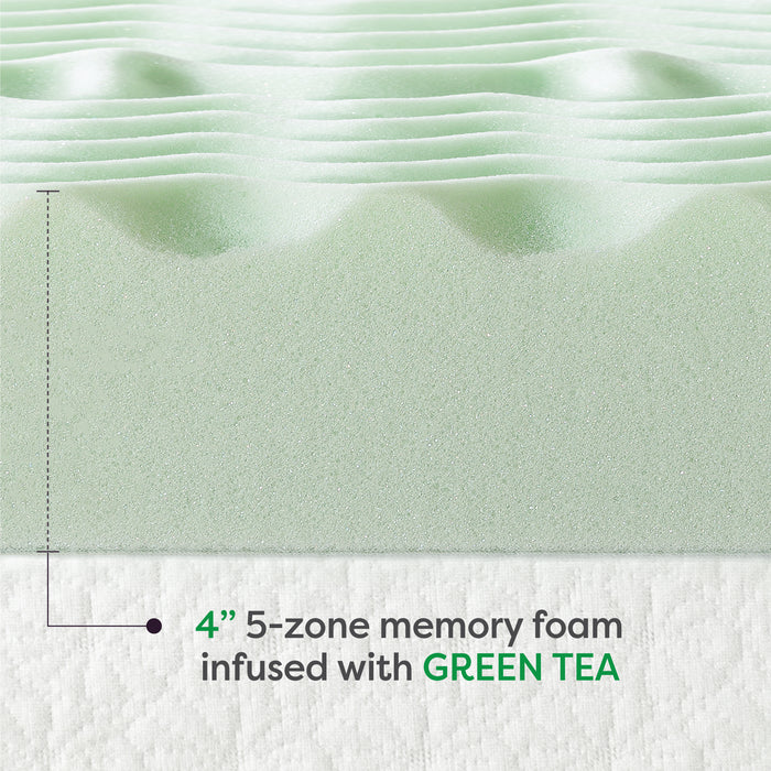 4" 5-Zone Memory Foam Topper with Infusion - bpmatt