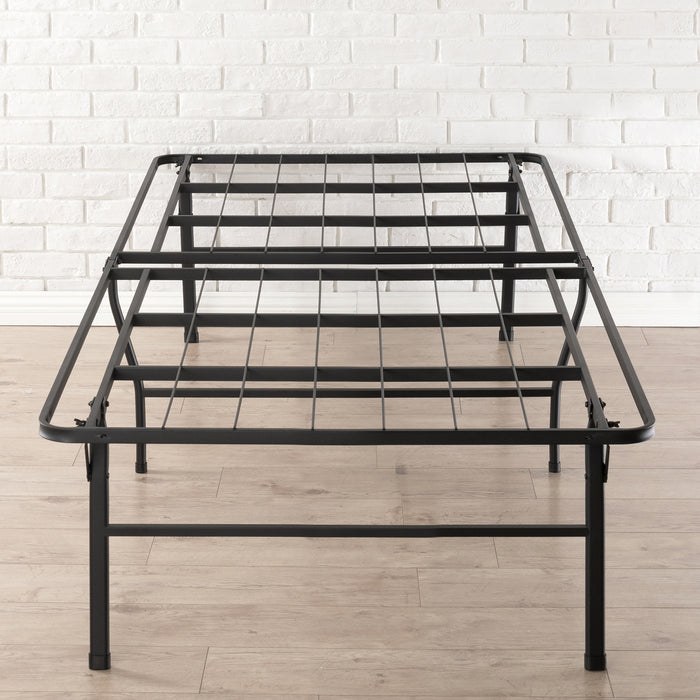 14"-18" Bifold Metal Platform Bed with Heavy Duty Steel Slats - bpmatt