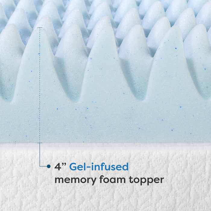 4" Egg Crate Memory Foam Topper with Infusion - bpmatt