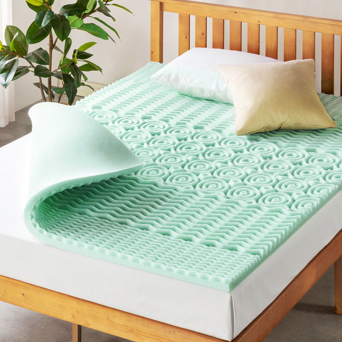 1.5" 5-Zone Memory Foam Topper with Aloe Infusion - bpmatt