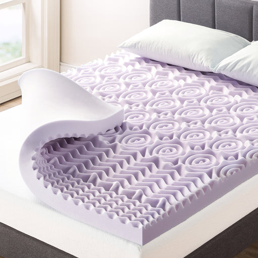 5-Zone Memory Foam Topper with Lavender Infusion - Best Price Mattress