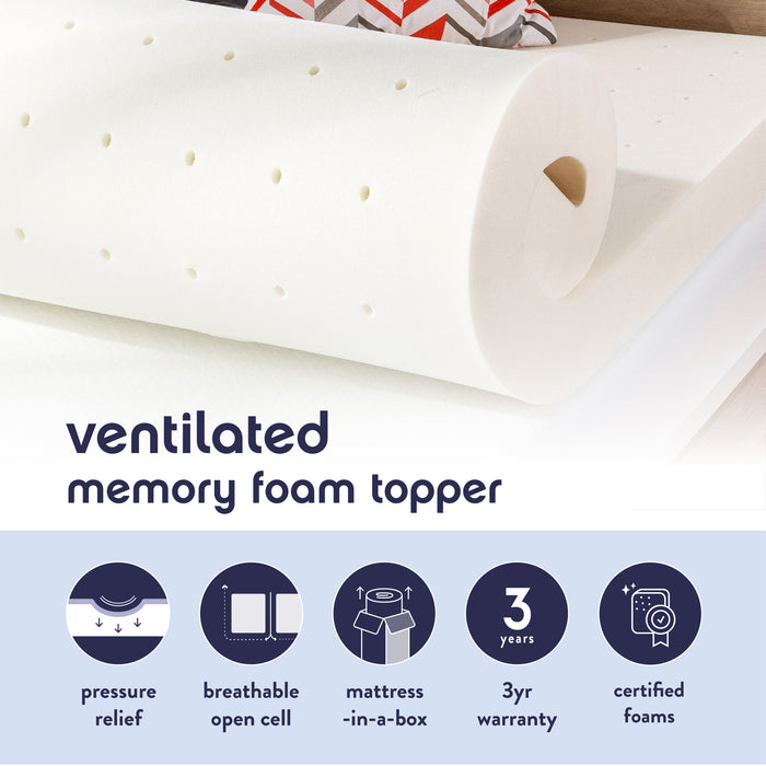 Ventilated Memory Foam Topper - bpmatt