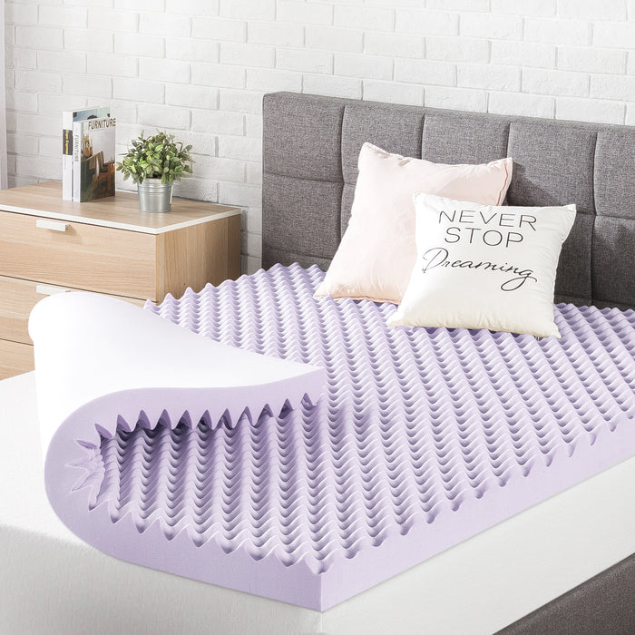 Egg Crate Memory Foam Topper with Lavender Infusion