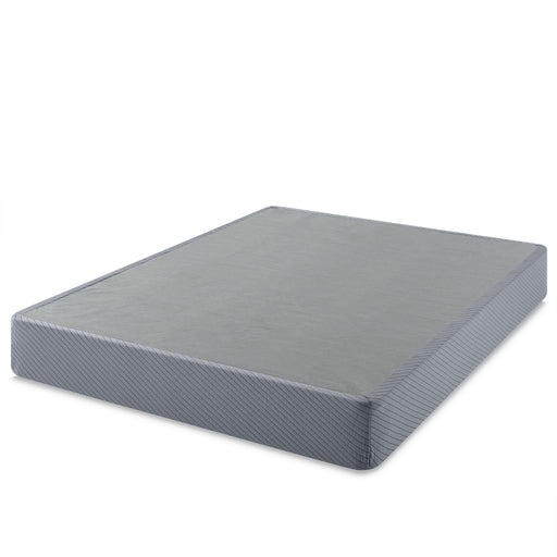 Cama box spring con colchón tela gris taupe 90x200 cm - referencia  Mqm-3144395