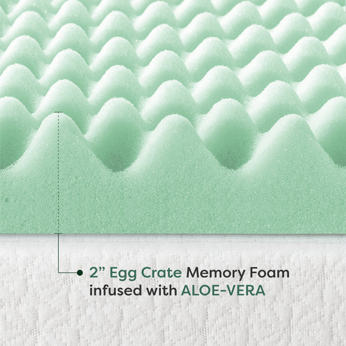 2 Egg Crate Memory Foam Topper with Herbal Infusion — Best Price