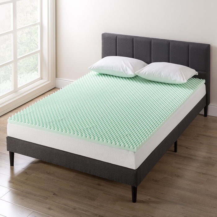 2 Egg Crate Memory Foam Topper with Herbal Infusion — Best Price Mattress