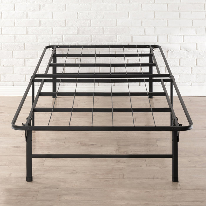 14"-18" Bifold Metal Platform Bed with Heavy Duty Steel Slats - bpmatt