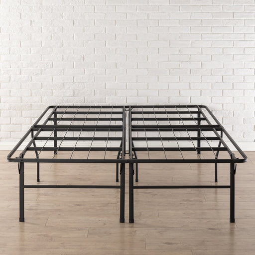 14"-18" Bifold Metal Platform Bed with Heavy Duty Steel Slats - bpmatt