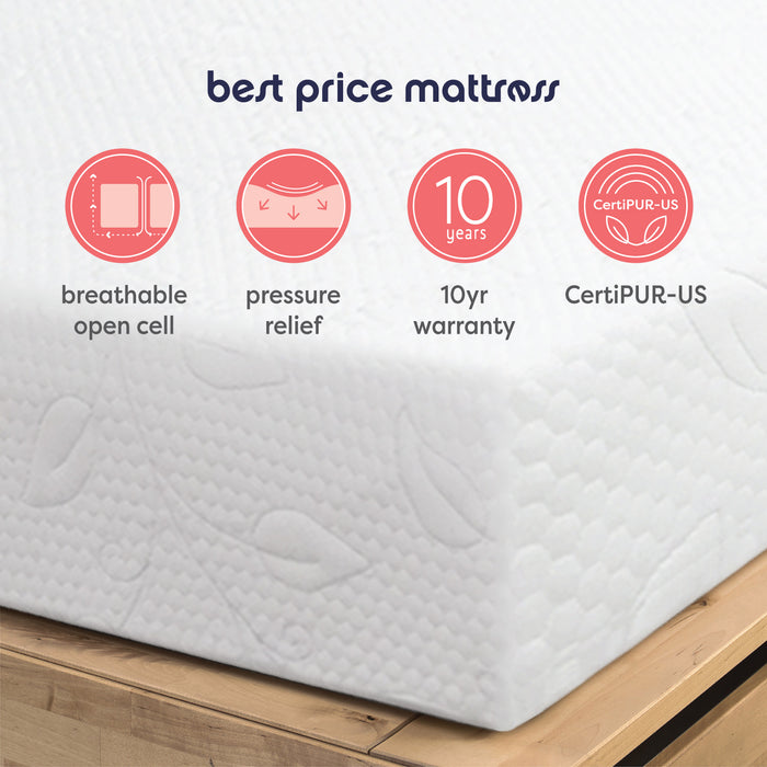 8"-10" Airflow Memory Foam Mattress - bpmatt