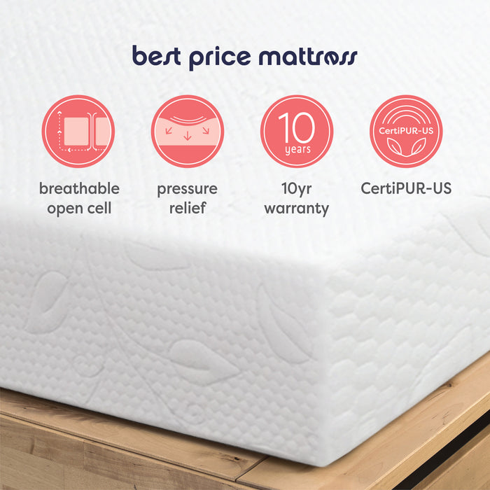 8"-10" Airflow Memory Foam Mattress - bpmatt