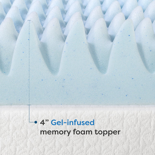 4" Egg Crate Memory Foam Topper with Infusion - bpmatt
