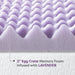 2" Egg Crate Memory Foam Topper with Herbal Infusion - bpmatt